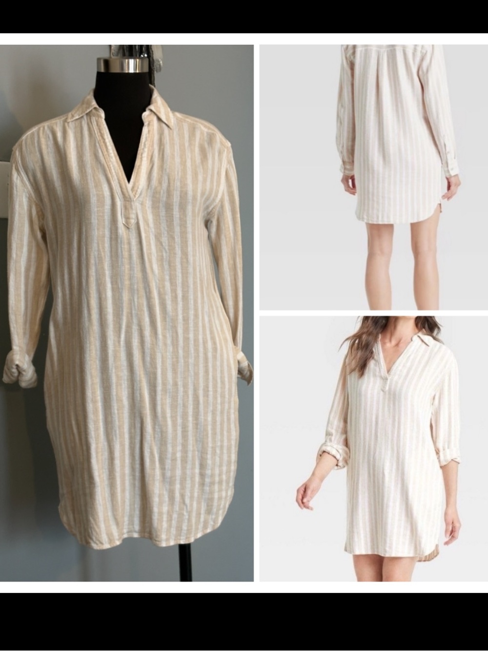 Universal Thread Relaxed striped shirt dress with side pockets. EUC.